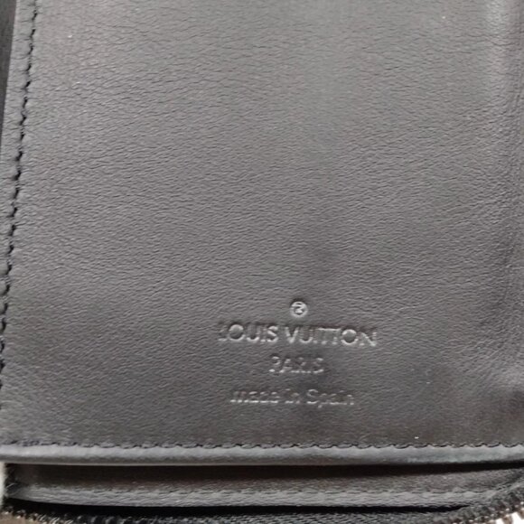 $1695 Authentic LOUIS VUITTON Made in SPAIN CA4270 Black Zip Around Long Wallet - Picture 4 of 12